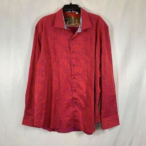 Robert Graham Highland Long Sleeve Jacquard Shirt Red